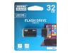 USL2-0320K0R11 Флешка; USB 2.0; 32ГБ; черный; Считывание:20МБ/с; Запись:5МБ/с