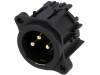 AC3MAV-AU-PRE, Гнездо; XLR; "папа"; PIN:3; прямой; винтами; THT; позолота; 133В; 6А, Amphenol