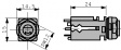 NJ6FD-V Jack socket, PCB 6.35 mm 6P