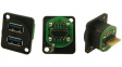 CP30105 Гнездо; USB A; штыревой; двойное; V: USB 3.0; Шаг:1,27мм