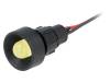 LY-D10-220DC, Индикат.лампа: LED; вогнутый; 220ВDC; Отв: O13мм; IP40; пластмасса, POLAM-ELTA