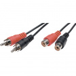 AC9-3,0M/BK-R Extension cable audio stereo cinch 3 m Black