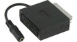 CVGP31930BK02 Adapter, SCART Plug, Scart Socket/3.5 mm Socket