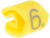 0252611520, Маркер для проводов и кабеля; Маркировка:6; 3?5мм; ПВХ; желтый, Weidmuller