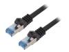 CQ4073S Patch cord; S/FTP; 6a; многопров; Cu; LSZH; черный; 5м