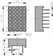 TC07-11YWA Дисплей: LED; матрица; 5x7; желтый; 1,9-4,7мкд; катод; 17,78x12,7мм