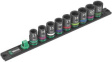 05005490001 Zyklop Socket Set, Hex, 9 Pieces, 1/2"