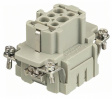 09330062702 Socket insert, 6-pin crimp connection, Han E, 6