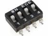 DM-04-V Переключатель: DIP-SWITCH; Кол-во секций:4; ON-OFF; 0,1A/50ВDC