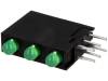L-7104SA/3GD, LED; в корпусе; Кол-во диод:3; 3мм; THT; зеленый; 12-30мкд; 40°, Kingbright