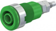 49.7043-25 Safety Socket diam.4mm Green 32A 1kV Nickel-Plated