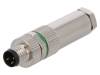 PASH-M8A-03P-MM-SL7001-00B(H) Разъем: M8; "папа"; PIN:3; прямой; на провод; вилка; 3А; 60В