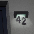 BRE 1170990 LED Solar House Number silver
