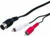 CABLE-305 Кабель; DIN 5pin вилка, вилка RCA x2; 1,5м