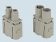 CX 02 7M CX, 2 poles, male insert, EN 61984 (2001-11), 70A max, 1000V, 8kV, 3