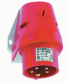 242001, CEE wall device plug red 16 A/400 VAC, Bals
