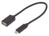 50422 Кабель; USB 2.0,USB 3.1; гнездо USB A, вилка USB C; 250мм