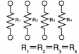 CNZ1J4KTTD Resistor network SMD 0 Ohm +- 5 %