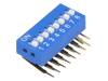 DSK-08, Переключатель: DIP-SWITCH; Кол-во секций:8; ON-OFF; 0,05A/12ВDC, Ninigi