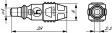 OVKS2,2/BLACK Optical waveguide plugging system, 1.0/2.2 POF
