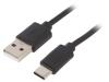 CC-USB2-AMCM-1M Кабель; USB 2.0; вилка USB A,вилка USB C; 1м; черный
