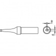 ET-R Soldering tip Chisel-shaped, narrow 1.6 mm