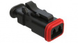 AT06-2S-SR01BLK Crimp Housing, Receptacle, 1 Rows, 2 Poles, Black