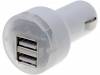 CAR-313 Автомобильны блок питания; гнездо USB A x 2; белый
