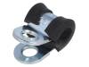 LKD10615 Хомуты; Oпетли: 6мм; W: 15мм; сталь; Материал корпуса: EPDM; W1