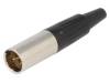 AG4M Вилка; XLR mini; "папа"; PIN:4; на провод; пайка; 5А; 0,5мм2; прямой