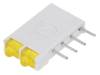 DBI01311, LED; в корпусе; желтый; 1,8мм; Кол-во диод: 2; 10мА; 38°; 2,1В; 13мкд, SIGNAL-CONSTRUCT