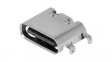 216990-0002 USB Connector, USB-C 2.0 Receptacle, Right Angle, 16 Poles