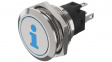 82-6151.1A24.B004 Illuminated Pushbutton, Blue, 1CO, IP65/IP67, Momentary Function