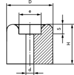 MT10890334, Bumper NR D18 mm H10.5 mm black, -