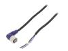 XS2F-LM12PVC4A5M, Кабель датчика M12 угловой 4 pin PVC, длина 5м, Omron