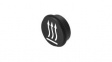 09-0S12.0637A Pushbutton Cap, Round, Black