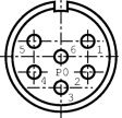 99 4649 00 06 Coupler plug, 6-pin 623 Poles=6 Male