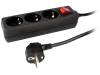 LPS206B Сетевой фильтр: защитный; Гнезда:3; 230ВAC; 16А; Цвет: черный; 1,4м