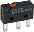 D2SW-01T Микропереключатель SNAP ACTION; без рычага; SPDT; 0,1A/125ВAC