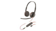 209751-201 USB-C Headset, Blackwire 3200, Stereo, On-Ear, 20kHz, USB/Stereo Jack Plug 3.5 mm, Black / Red