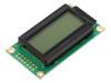 RC0802A-FHW-ESX Дисплей: LCD; алфавитно-цифровой; FSTN Positive; 8x2; серый; LED