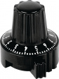 4331.6032 Locking knob with scale black 22.8 mm