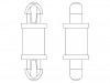 8G808V41441 Дистанц PCB; полиамид 66; Дл: 11,1мм; защелка / защелка; UL94V-0