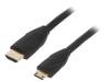 VAA-D02-B200 Кабель; HDMI 2.0; вилка mini HDMI,вилка HDMI; 2м; черный