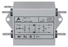 B84111-A-A30, Mains filter 3 A 250 VAC, TDK-Epcos