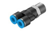 QSY-3/8-8 Push-In Y-Fitting, 52.5mm, Compressed Air, QS