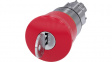 3SU1050-1HF20-0AA0 SIRIUS ACT Emergency Stop Switch front element Metal, glossy, red