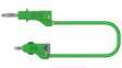 RND 350-00057 Test Lead 1m Green, Nickel-Plated Brass