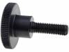 DIN 464-M10-15 Ручка регулятора; Диам:36мм; M10; 15мм; сталь; H:23мм; черный