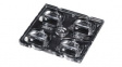 C13301 STRADA-2X2-T3 Линза для LED; квадратная; прозрачный; H:7,1мм; Габариты:50x50мм